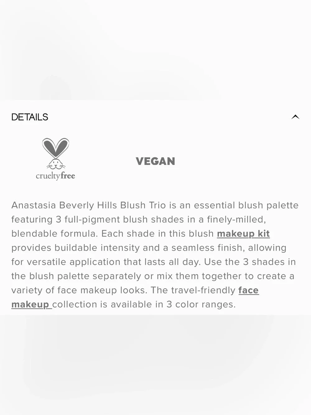 Anastasia PEACHY LOVE Blush Trio -